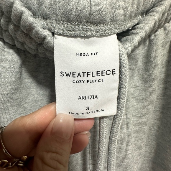 Aritzia Heather Gray Sweat Fleece Cozy Fleece Mega Fit Size Small NWOT - Picture 5 of 6